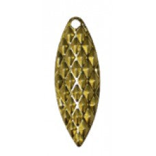 Willowleaf, Pro Diamond Spinner Blade, Polished Brass