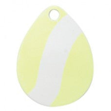 Colorado Striped Spinner Blade, Chartreuse White