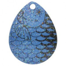 Colorado Fish Scale Crystal Spinner Blade, Blue Fish Scale