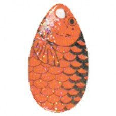 Indiana, Fish Scale Crystal Spinner Blade, Orange