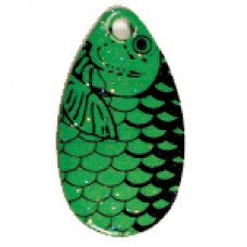 Indiana, Fish Scale Crystal Spinner Blade, Green