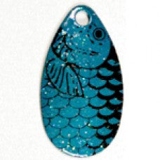 Indiana, Fish Scale Crystal Spinner Blade, Blue
