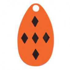 Indiana, 5 Of Diamonds Spinner Blade, Orange 5 Black Diamonds