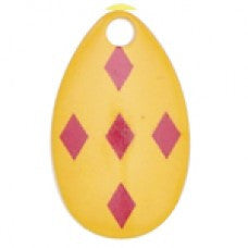 Indiana, 5 Of Diamonds Spinner Blade, Mustard Yellow 5 Red Diamonds
