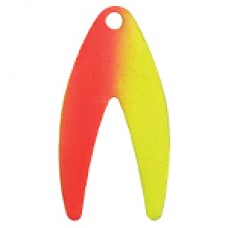 Dakota, Splashed Spinner Blade, Florescent Chartreuse Orange Splash