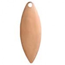 Willowleaf, Plain Spinner Blade, Polished Copper