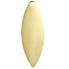 Willowleaf, Plain Spinner Blade, Brass Lacquered