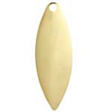 Willowleaf, Plain Spinner Blade, Gold Plated