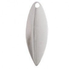 Willowleaf, Pro Spin Spinner Blade, Plain Silver Lacquered