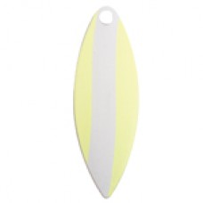 Willowleaf, Striped Spinner Blade, Chartreuse White Stripe