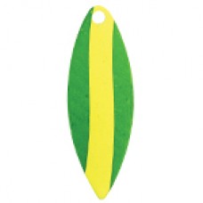 Willowleaf, Striped Spinner Blade, Green Yellow Stripe
