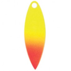 Willowleaf, Splashed Spinner Blade, Yellow Orange Splash