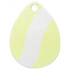 Colorado Deep Cup Striped Spinner Blade, Chartreuse White