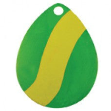 Colorado Deep Cup Striped Spinner Blade, Green Yellow