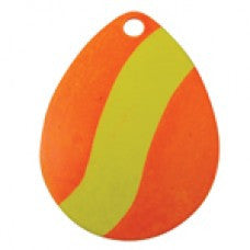 Colorado Deep Cup Striped Spinner Blade, Orange Yellow