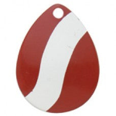 Colorado Deep Cup Striped Spinner Blade, Red White